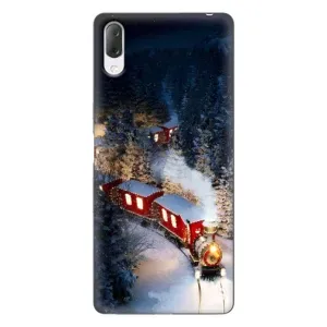 Силиконовый бампер на рождество для Sony Xperia L3 (Поезд)