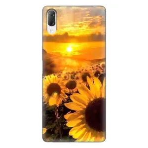 Чехол с Цветами для Sony Xperia L3 (поле подсолнухов)