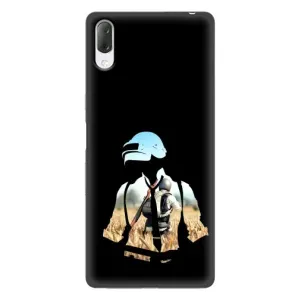 Силиконовый чехол с картинкой "Герой Pubg" на Sony Xperia L3 (Пубг мен)