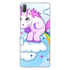 Чехол Unicorn на Sony Xperia L3 (Радуга единорожка)