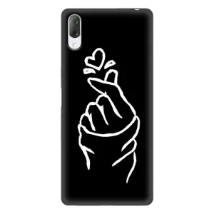 Чехлы (Знак сердечка) на Sony Xperia L3 (Сердце на черном)