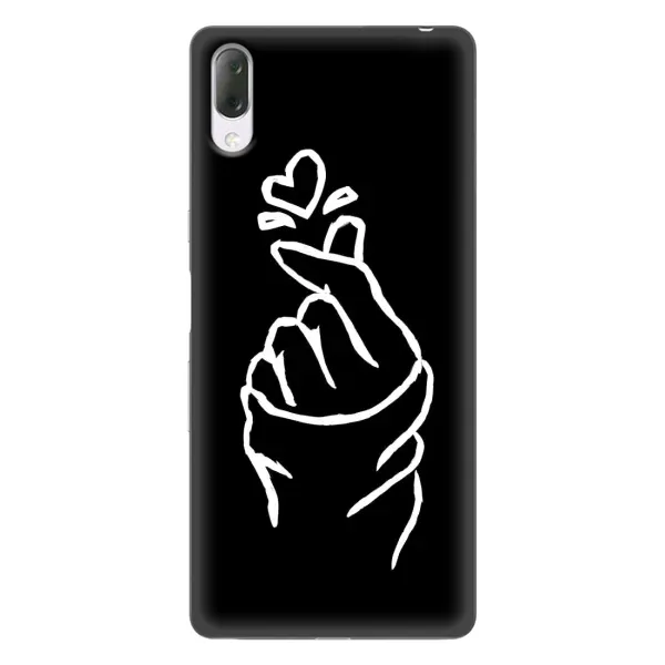 Чехол с рисунком «Сердце на черном» для Sony Xperia L3 Чехол с рисунком «Сердце на черном» для Sony Xperia L3