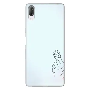 Чехлы (Знак сердечка) на Sony Xperia L3 (Сердце на голубом)