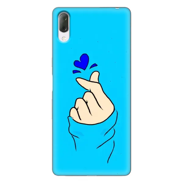 Чехол с рисунком «Сердце на синем» для Sony Xperia L3 Чехол с рисунком «Сердце на синем» для Sony Xperia L3