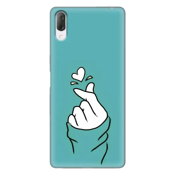 Чехол с рисунком «Сердечко на бирюзовом» для Sony Xperia L3 Чехол с рисунком «Сердечко на бирюзовом» для Sony Xperia L3