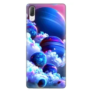 Чехлы КОСМОС для Sony Xperia L3 (Синие планеты)