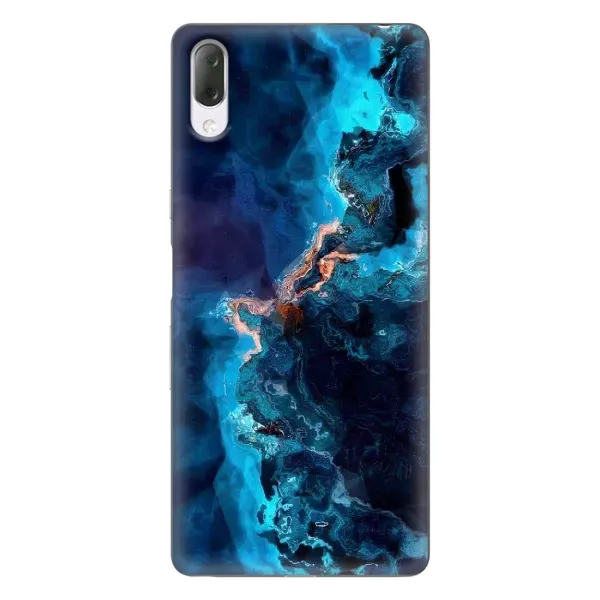 Чехол с рисунком «Синий мрамор» для Sony Xperia L3 Чехол с рисунком «Синий мрамор» для Sony Xperia L3