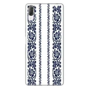 Силиконовый Чехол на Sony Xperia L3 с картинкой Вышиванки (Синяя вышиванка)