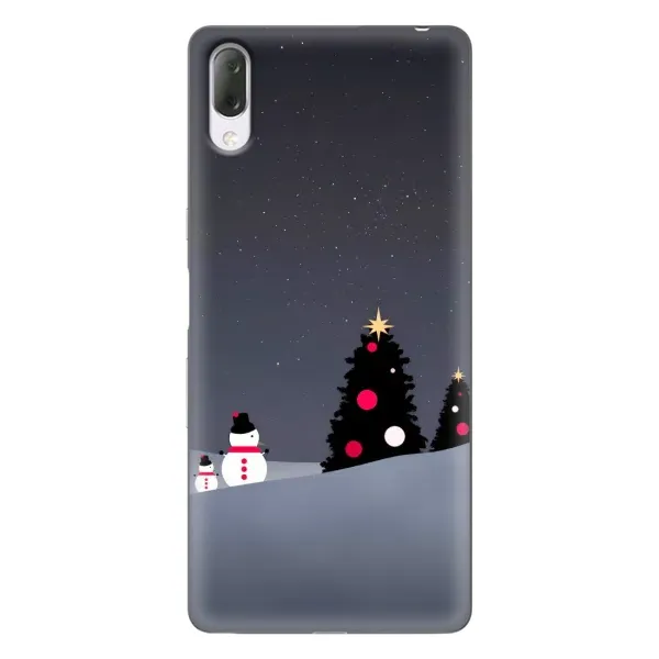 Чехол с рисунком «Снеговички» для Sony Xperia L3 Чехол с рисунком «Снеговички» для Sony Xperia L3