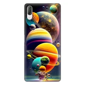 Чехол (ТПУ) с планетами на Sony Xperia L3 (Солнечна система)