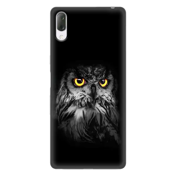 Чехол с рисунком «Сова на чёрном» для Sony Xperia L3 Чехол с рисунком «Сова на чёрном» для Sony Xperia L3