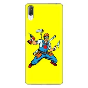 Силиконовый бампер (Работники) на Sony Xperia L3 (Строитель)
