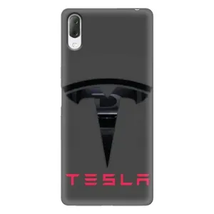 Силіконовий бампер з картинкою машини на Sony Xperia L3 (Logo TESLA)