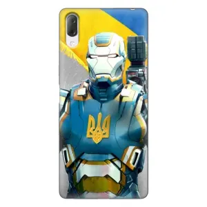 Силиконовый Чехол на Sony Xperia L3 (Я-Украина) (Украинский робокоп)