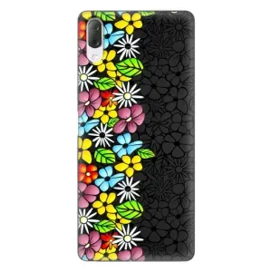 Чехол с Цветами для Sony Xperia L3 (Яркие цветы)