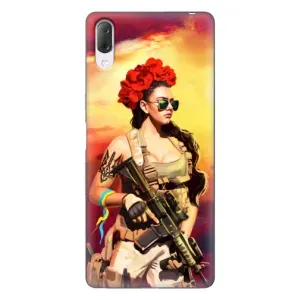 ЗСУ Чехлы (TPU) для Sony Xperia L3 (Женщина солдат)