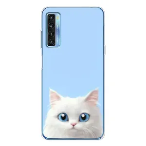 Чехол на тематику: Коты для TCL 20L Plus (Белый кот)