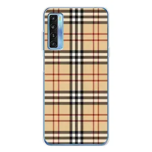 Чехол с рисунком «Burberry стиль» для TCL 20L Plus