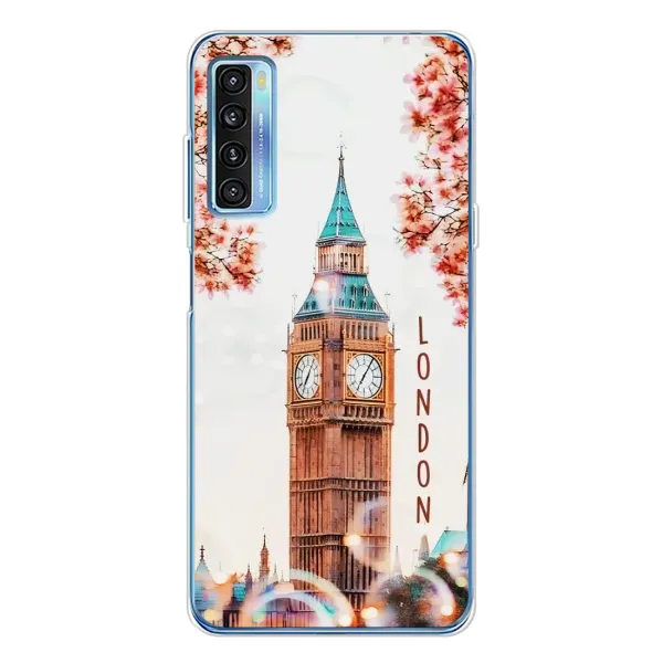 Чехол с рисунком «Часы Лондон» для TCL 20L Plus