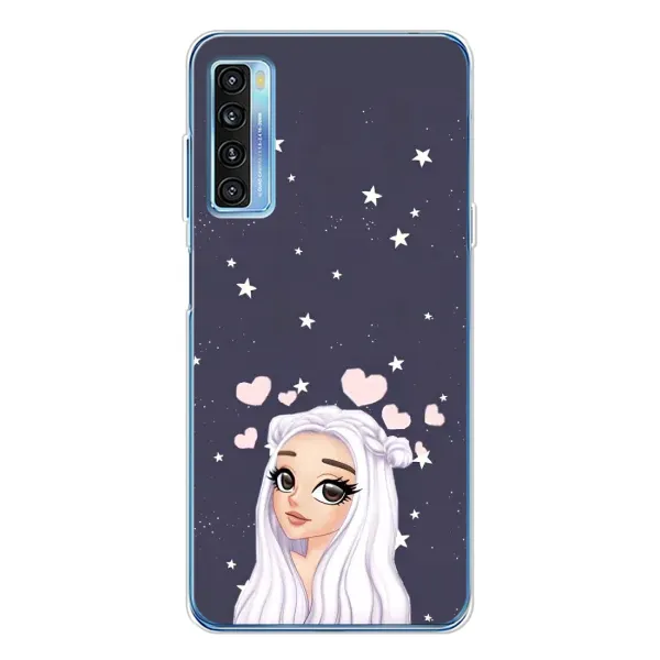 Чехол с рисунком «Девушка и сердечки» для TCL 20L Plus