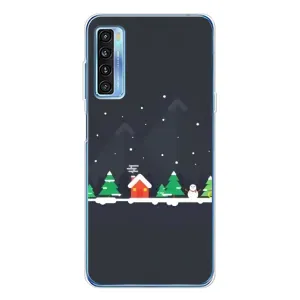 Силиконовый бампер на рождество для TCL 20L Plus (Город зимний)