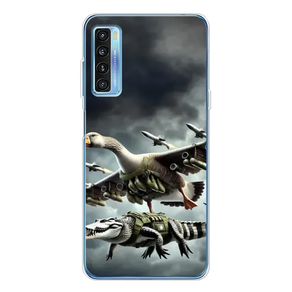 Чехол с рисунком «Гусини и крокодило» для TCL 20L Plus Чехол с рисунком «Гусини и крокодило» для TCL 20L Plus
