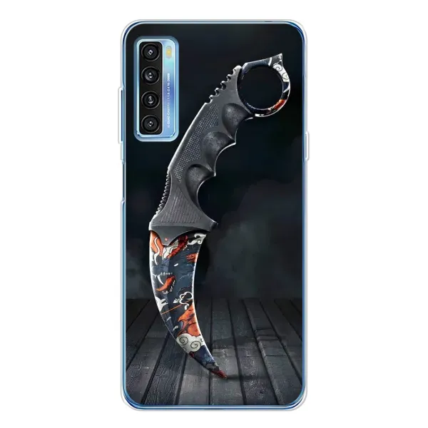 Чехол с рисунком «Кинжал КС ГО» для TCL 20L Plus