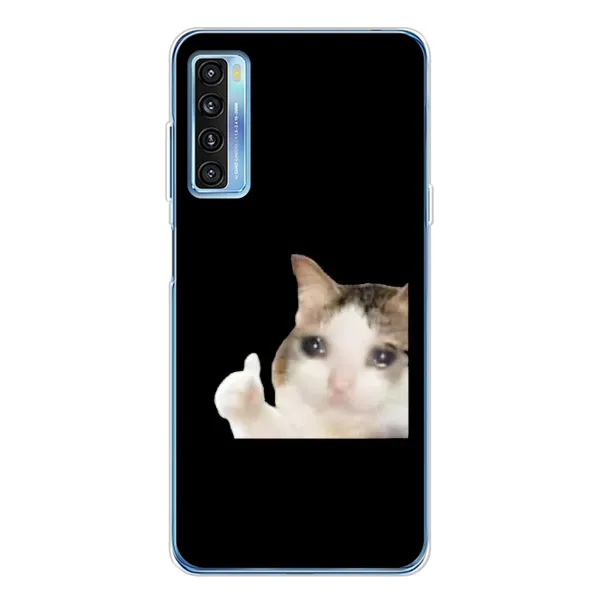 Чехол с рисунком «Кот в слезах» для TCL 20L Plus