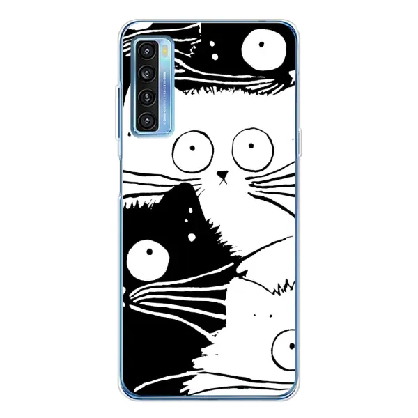 Чехол с рисунком «КОТИКИ» для TCL 20L Plus
