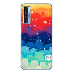 Силиконовый чехол с котиком для TCL 20L Plus (Mew)