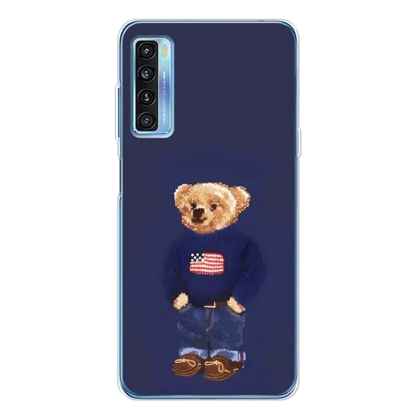 Чехол с рисунком «Мишка USA» для TCL 20L Plus
