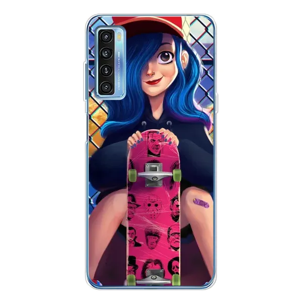 Чехол с рисунком «Модная девушка» для TCL 20L Plus