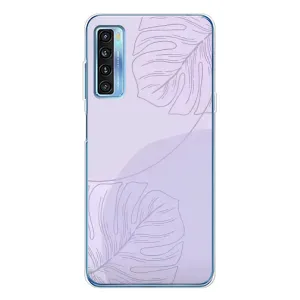 Чохол квітковий дизайн для TCL 20L Plus (Монстера фіолетова)