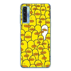 Силиконовый бампер с картинкой животных для TCL 20L Plus (Особенный)
