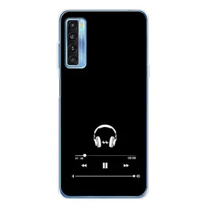 Чехол с картинками на черном фоне для TCL 20L Plus (Плеер)