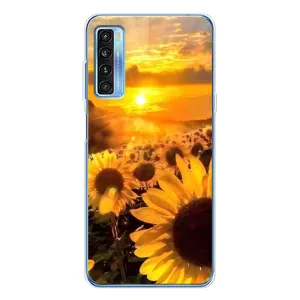 Чохол з Квітами для TCL 20L Plus (поле соняшників)