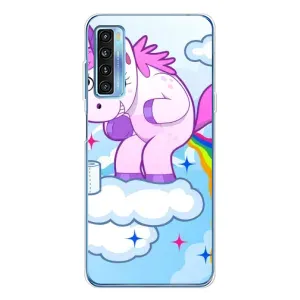 Чехол Unicorn на TCL 20L Plus (Радуга единорожка)
