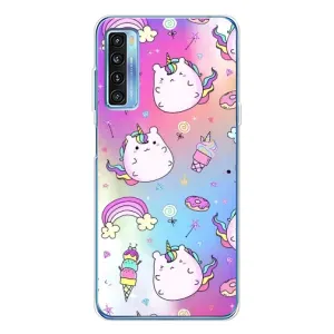 Чехол Unicorn на TCL 20L Plus (Радуга и Единорог)
