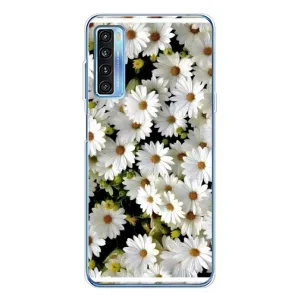 Чехол с рисунком «Рамка в ромашках» для TCL 20L Plus