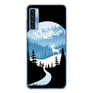 Силиконовый бампер на рождество для TCL 20L Plus (Рождественский Олень)