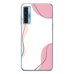 Чохол квітковий дизайн для TCL 20L Plus (Рожевий фон)