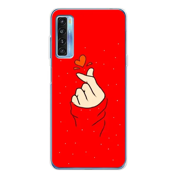 Чохол з малюнком «Сердечко на червоному» для TCL 20L Plus Чохол з малюнком «Сердечко на червоному» для TCL 20L Plus