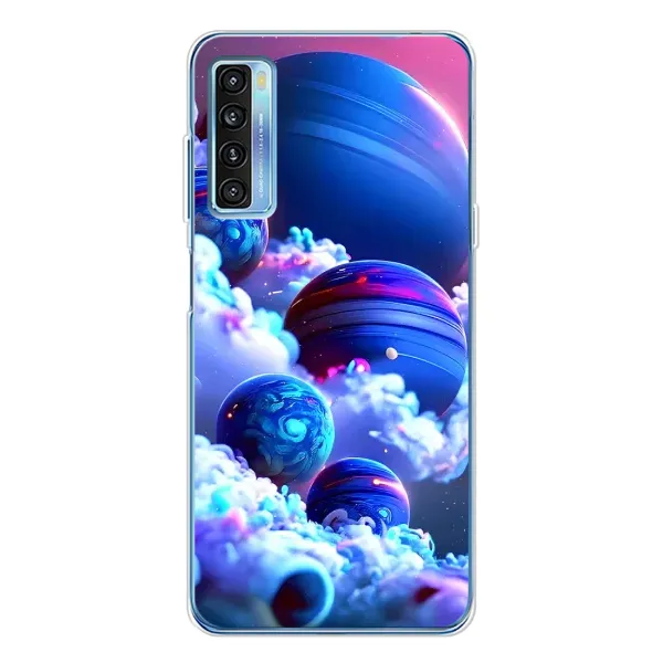 Чехол с рисунком «Синие планеты» для TCL 20L Plus Чехол с рисунком «Синие планеты» для TCL 20L Plus
