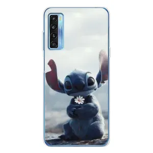 Чохол з малюнком Стіч для TCL 20L Plus (Стіч з квіткою)