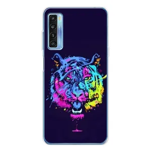 Силиконовый бампер с картинкой животных для TCL 20L Plus (Тигр-Арт)