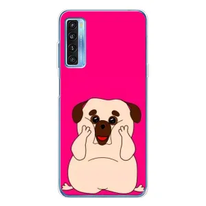 Чехол (ТПУ) Милые собачки для TCL 20L Plus (Веселый Мопсик)
