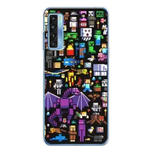 Чохол майнкрафт для TCL 20L Plus (Усі персонажі)