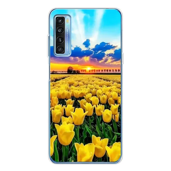 Чехол с рисунком «Желтые тюльпаны» для TCL 20L Plus