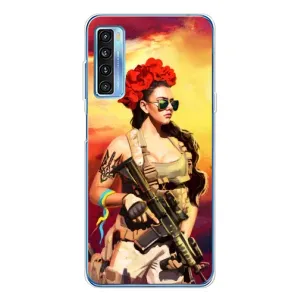 ЗСУ Чехлы (TPU) для TCL 20L Plus (Женщина солдат)
