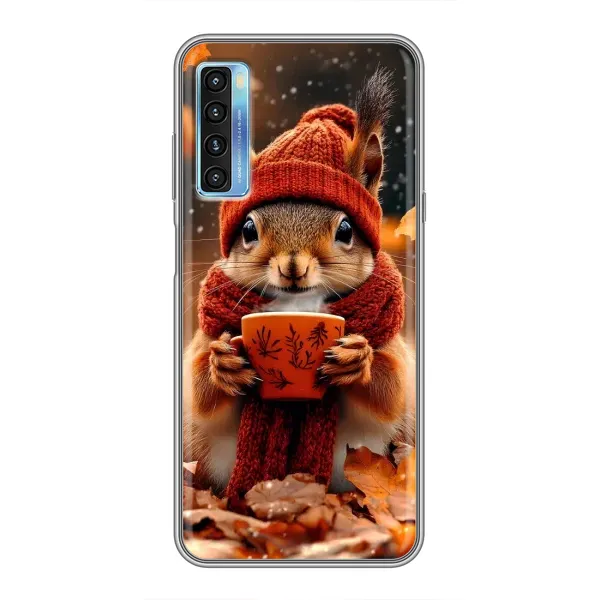 Чохол з малюнком «Білка з кавою» для TCL 20L Чохол з малюнком «Білка з кавою» для TCL 20L